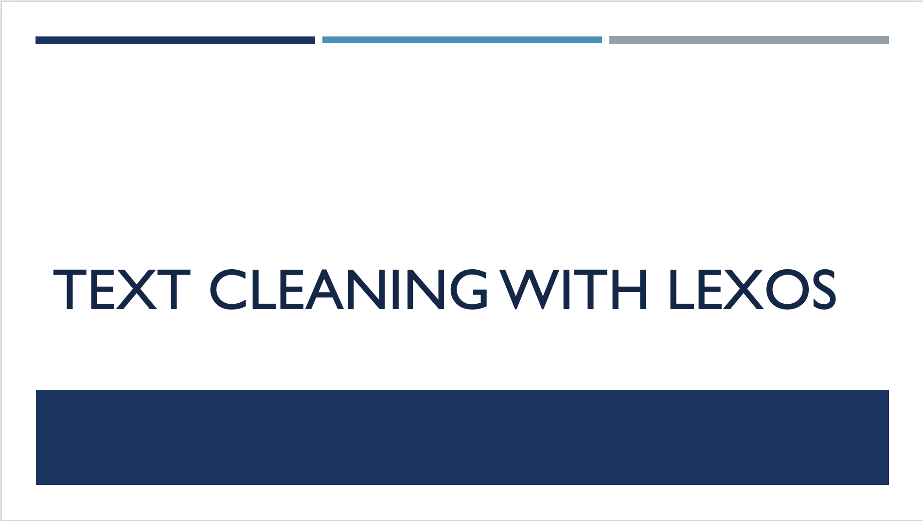 Text Cleaning with Lexos