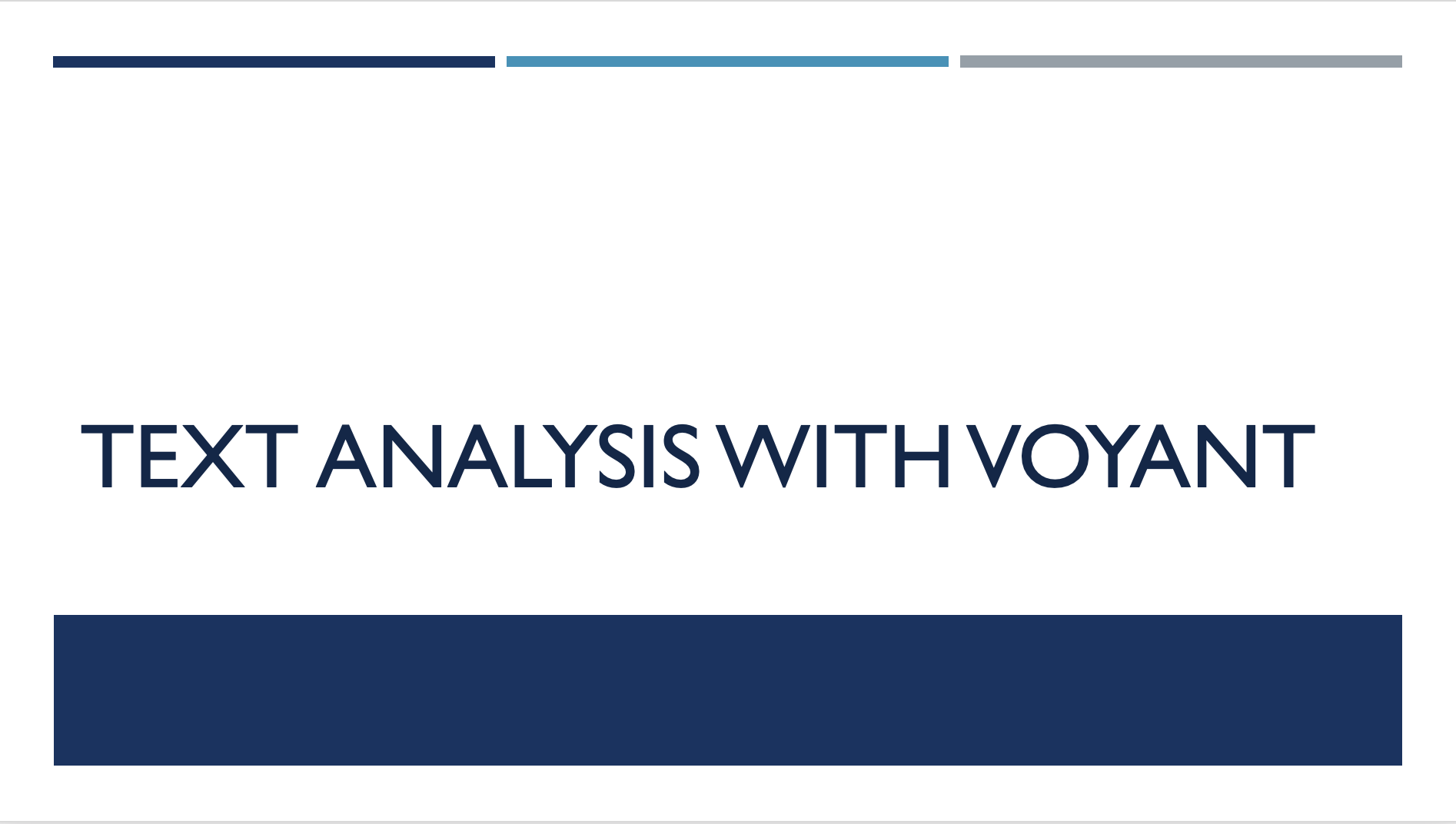 Text Analysis with Voyant